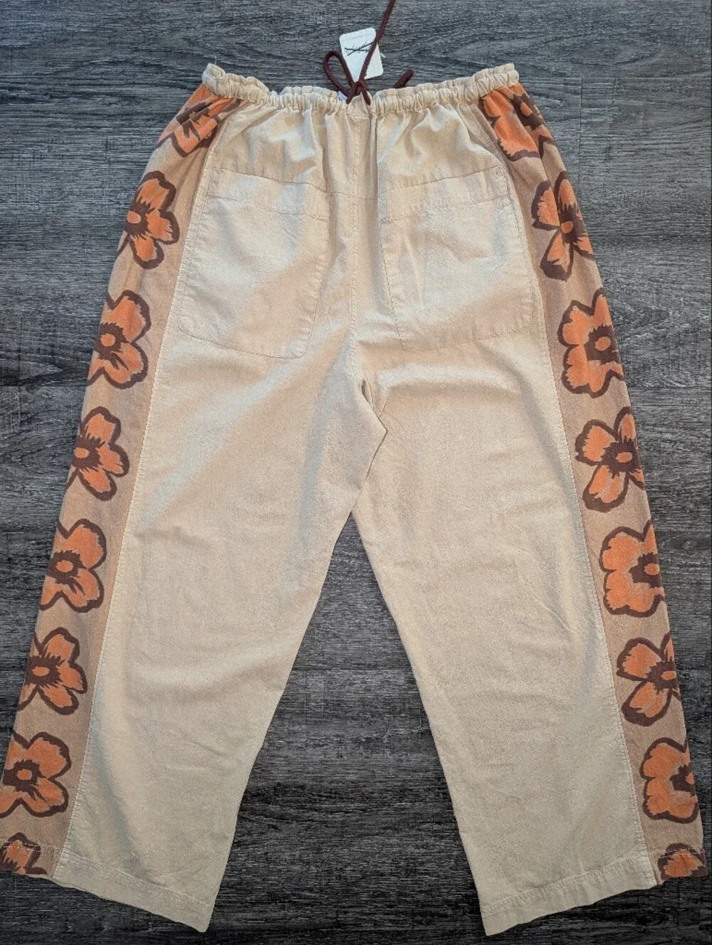 Free People Hudson Canyon Side Print Drawstring Pants Large